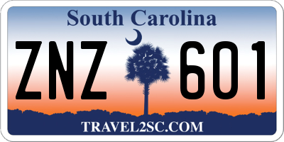 SC license plate ZNZ601