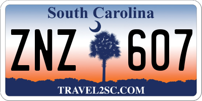SC license plate ZNZ607