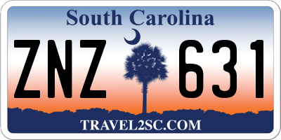 SC license plate ZNZ631