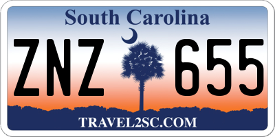SC license plate ZNZ655