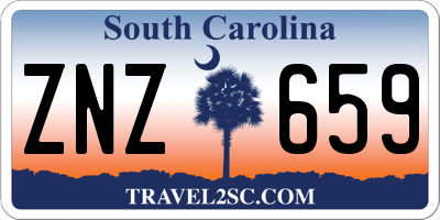 SC license plate ZNZ659