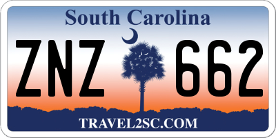 SC license plate ZNZ662
