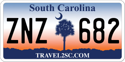 SC license plate ZNZ682
