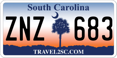 SC license plate ZNZ683