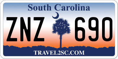 SC license plate ZNZ690
