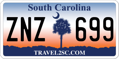 SC license plate ZNZ699
