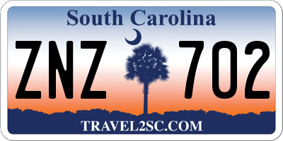 SC license plate ZNZ702
