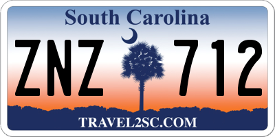 SC license plate ZNZ712