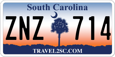 SC license plate ZNZ714