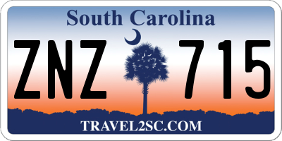 SC license plate ZNZ715