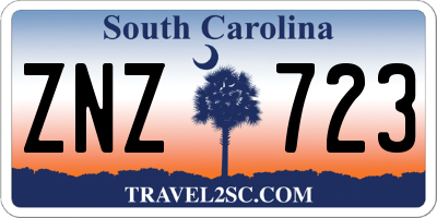 SC license plate ZNZ723