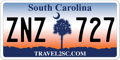 SC license plate ZNZ727