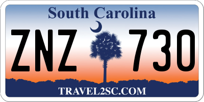 SC license plate ZNZ730
