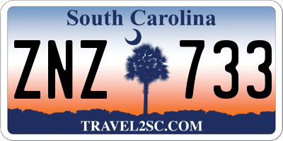 SC license plate ZNZ733