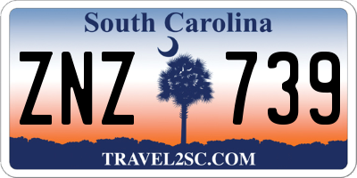 SC license plate ZNZ739