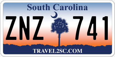 SC license plate ZNZ741