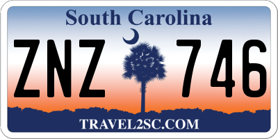 SC license plate ZNZ746