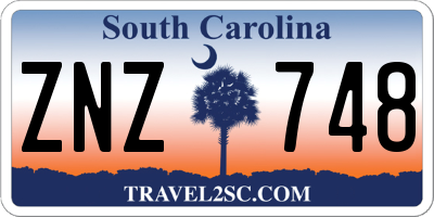 SC license plate ZNZ748