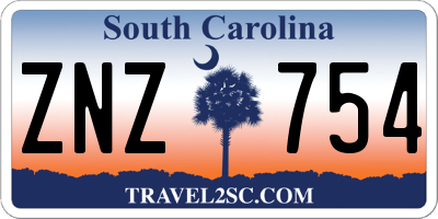SC license plate ZNZ754