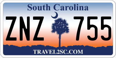 SC license plate ZNZ755