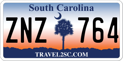 SC license plate ZNZ764