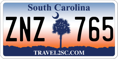 SC license plate ZNZ765