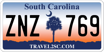 SC license plate ZNZ769