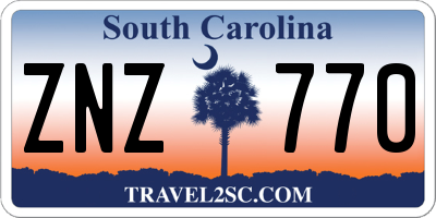 SC license plate ZNZ770