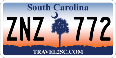 SC license plate ZNZ772