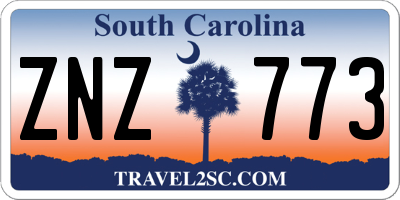 SC license plate ZNZ773