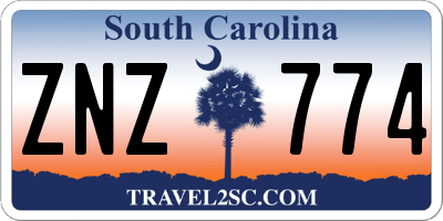 SC license plate ZNZ774