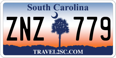 SC license plate ZNZ779