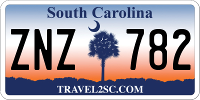 SC license plate ZNZ782