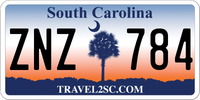 SC license plate ZNZ784