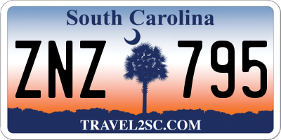 SC license plate ZNZ795