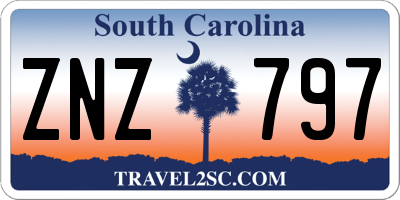 SC license plate ZNZ797
