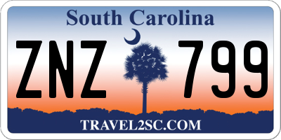 SC license plate ZNZ799