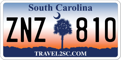 SC license plate ZNZ810