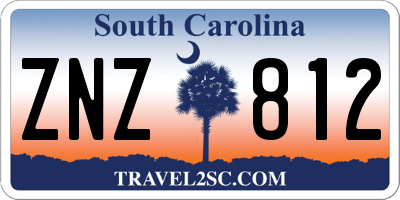 SC license plate ZNZ812