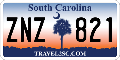 SC license plate ZNZ821