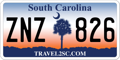 SC license plate ZNZ826