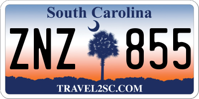 SC license plate ZNZ855