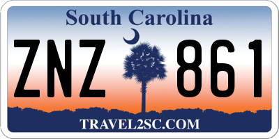 SC license plate ZNZ861