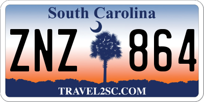 SC license plate ZNZ864