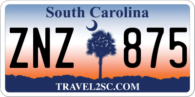 SC license plate ZNZ875