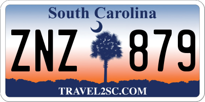 SC license plate ZNZ879