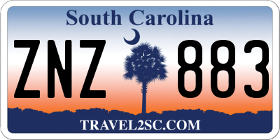 SC license plate ZNZ883