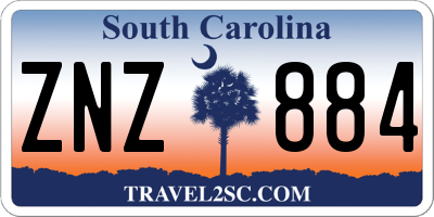 SC license plate ZNZ884