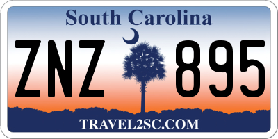 SC license plate ZNZ895