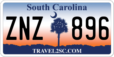 SC license plate ZNZ896
